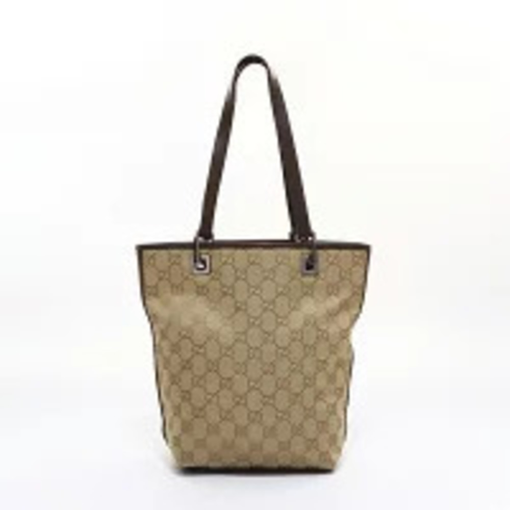 Gucci Brown Canvas Beige GG bag Shoulder Handbag